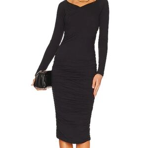 Velvet by Graham & Spencer Women's Tori Ruched Off The Shoulder Dress - Navy